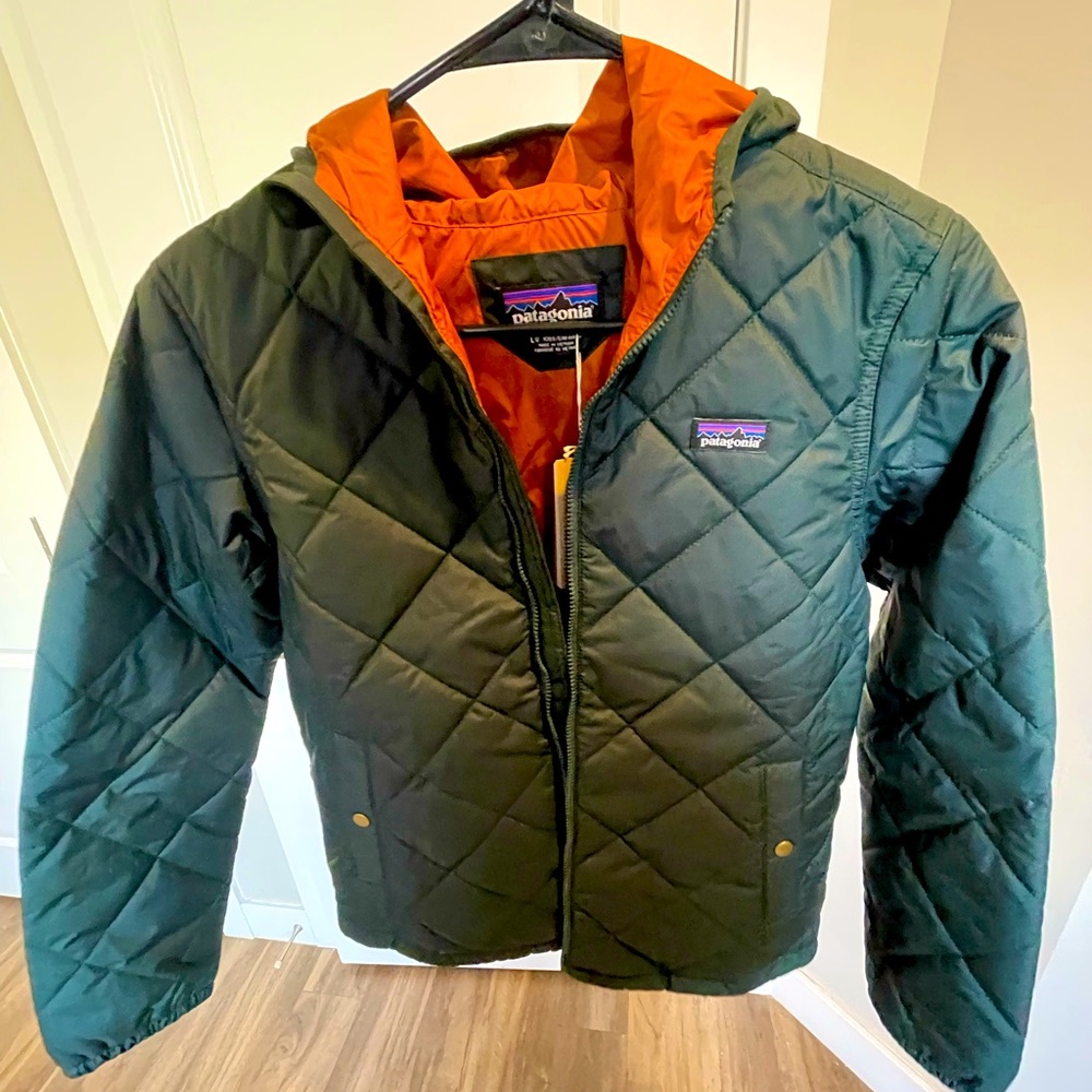 Patagonia NWT Boys’ Diamond Quilt Hoody